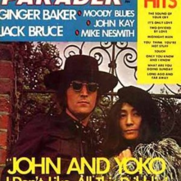 Feb. '72 Hit Parader Mag John Lennon & Yoko Poster